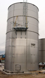 Bauphase Behälter für Anaerobreaktor (UASB), Standort Trolli Süßwarenabwasser Fürth 